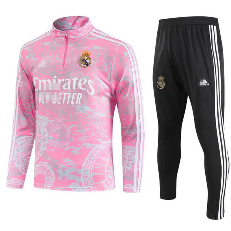 Sudadera Entrenamiento Real Madrid 2023/2024 Kit Rosa/Blanco